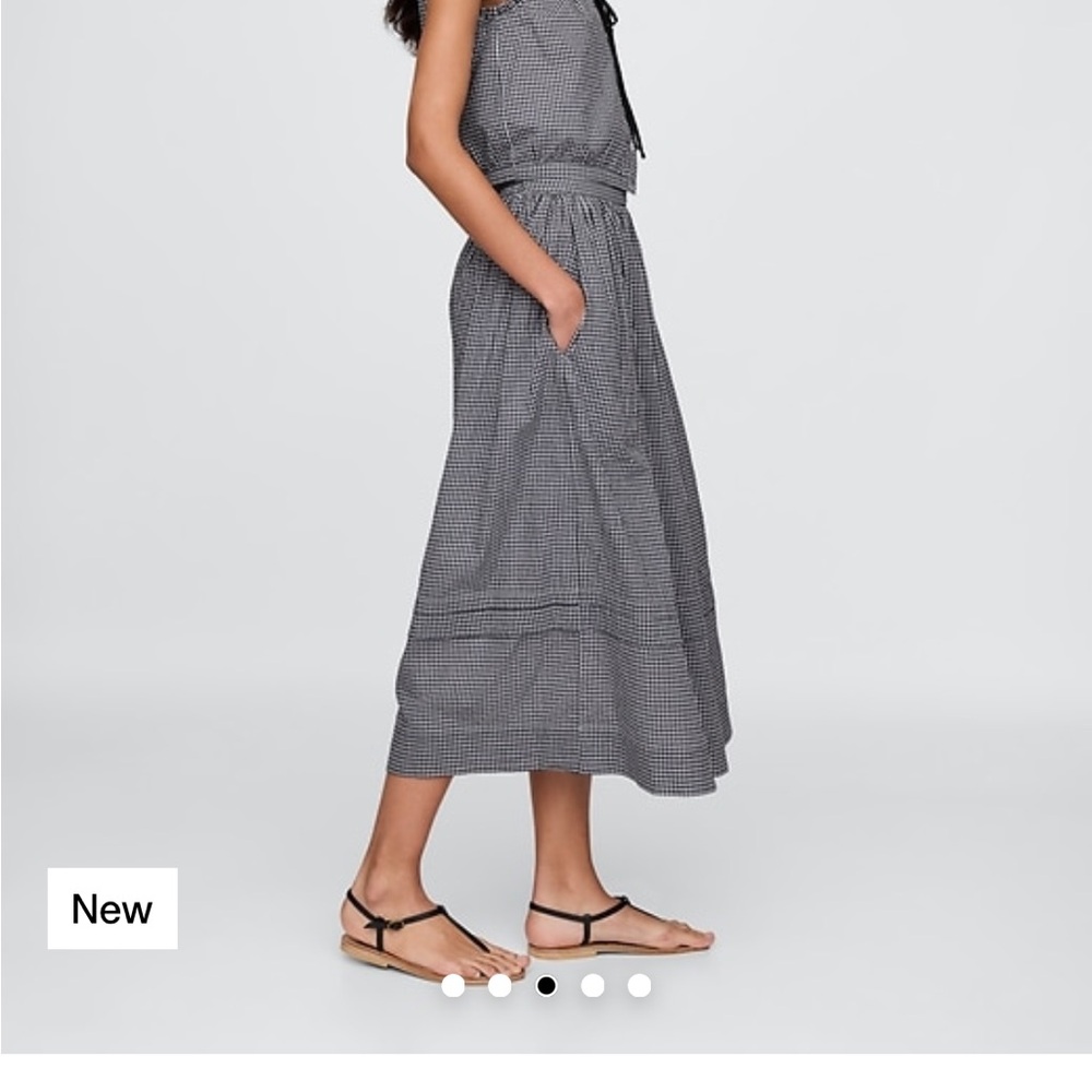 COPY - doen Gingham Maxi Skirt with Smocked Detail